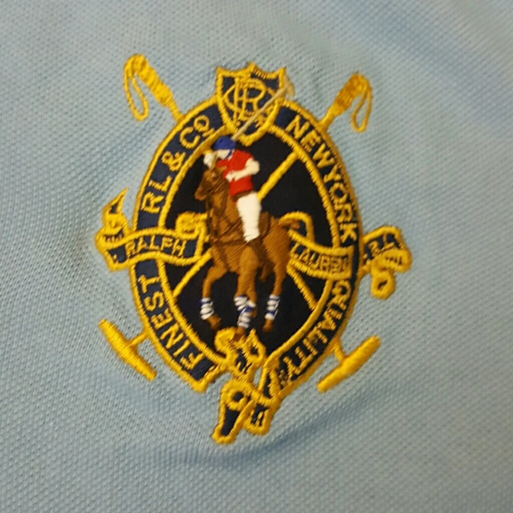 Ralph Lauren Sport Polo Shirt Size S Blue Embroidered Logo Cotton Short Sleeve